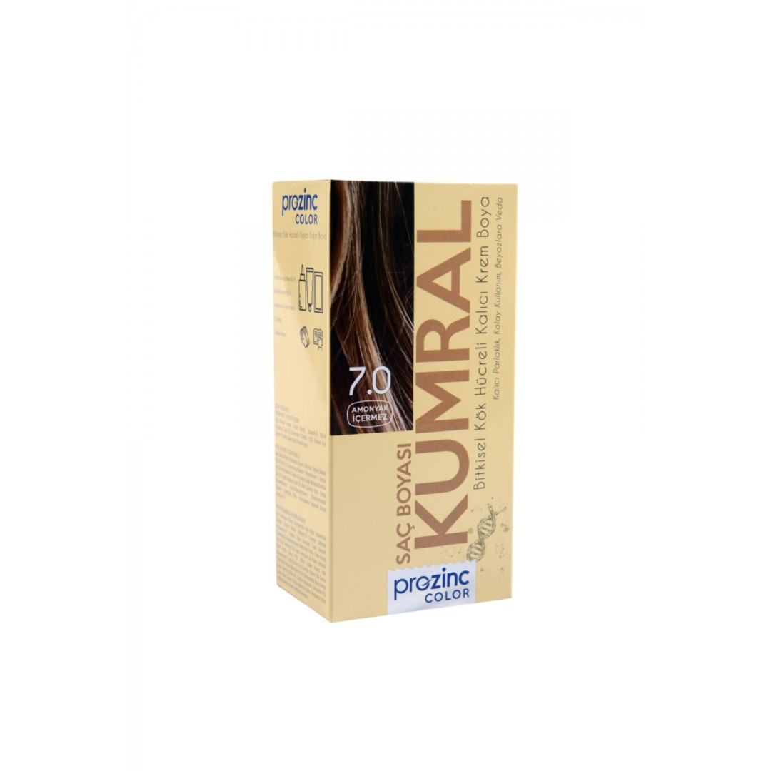 Prozinc Color 7.0 Kumral - Amonyaksız Bitkisel Kalıcı Saç Boyası